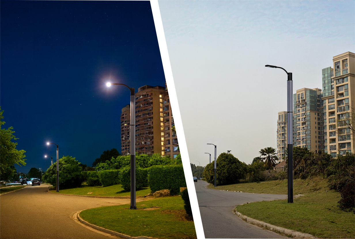 Vertical Solar Street Light